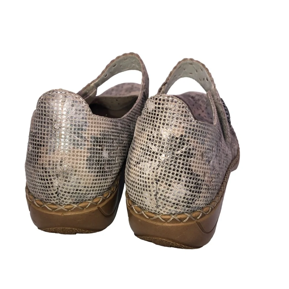 RIEKER ANTISTRESS Leather Mary Jane Shoes, Size 41 (US 9.5) - Perforated Design - Picture 4 of 12